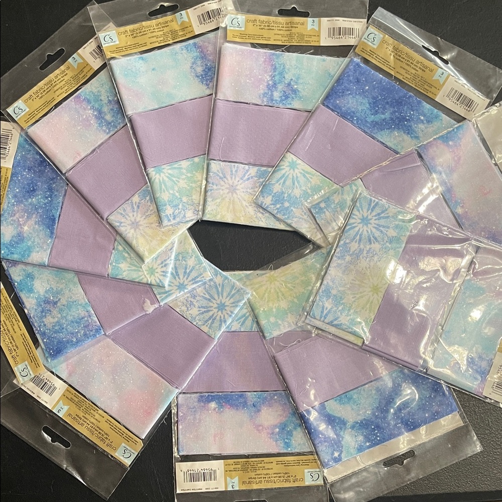Fabric strips, 11 packages